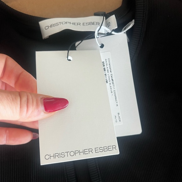 Christopher Esber long sleeve top black
Knit shirt with cutouts
Anglaise
NWT - Picture 5 of 10